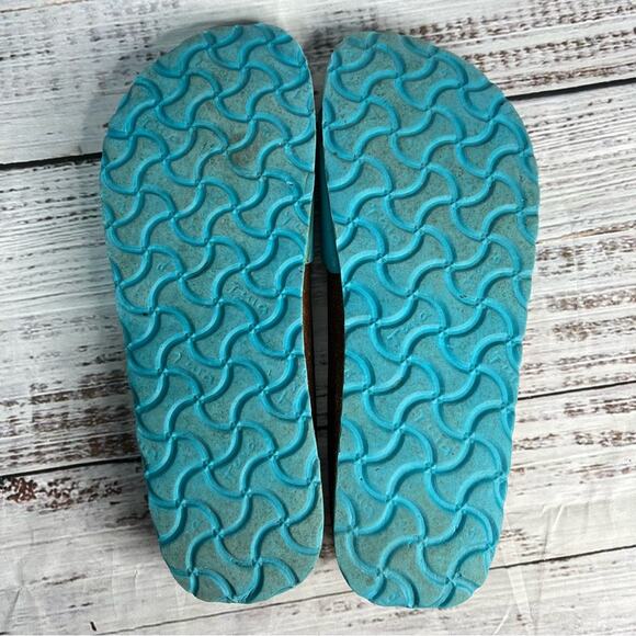 Birkenstock 37.5 Tula Blue Single Strap Slide Sandals Size 6.5 - Picture 4 of 10